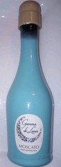 Wine Teal Empty Bottle Gemma di Luna Moscato Italian Sparkling 18.5 Oz Collectib