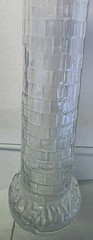 375 ml Clear 14 1/4” Wine Decanter Light House Textured Pattern With Topper