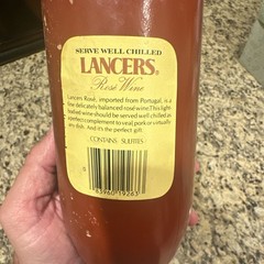 Lancers Rosé Wine 750 ml Brown Ceramic Bottle Portugal w/ Cork EMPTY