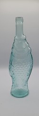 Vintage Italian Wine Bottles. Light Green Tinted Glass. Set Of 2. No Corks. EC