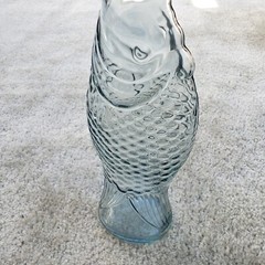 Vintage CEVIN Glass Fish Bottle 75CL3 Chianti Wine Bottle Decanter 13.5&Prime; Tall