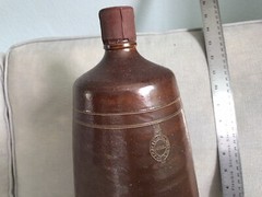 1955 VINTAGE LANCERS ROSE CLAY-CROCK 15” JEROBOAM BOTTLE WITH ORIGINAL FOIL CAP
