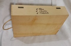 Santini Vint d&rsquo; Italia Soave Gift Wooden Box EMPTY Display Piece Rope Handle
