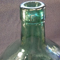 Vintage Large Italian Glass Green Demijohn Carboy Bottle 19½ » 14&Prime; Wine Viresa 25