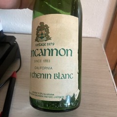 Vintage Empty wine bottle 1979 CONCANNON Cork Still In Bottle Not Opened.