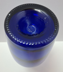 Vintage Cobalt Blue Glass Wine Bottle w/Punt in Bottom 28 Ounces