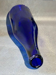 Cobalt Blue Glass Wine Bottle Small 10.75&Prime; Tall, Home Brew, New & Ready to Use!