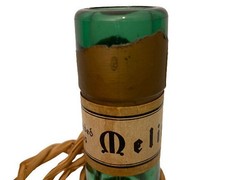 Vintage 1966 Italian Melini Chianti Wicker Wrapped One Pint Wine Bottle Empty