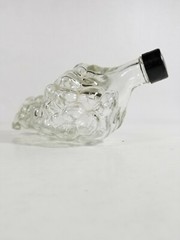 Vintage GRAPE BUNCH SHAPE BOTTLE Clear Glass Decanter 6.5&Prime; Cluster