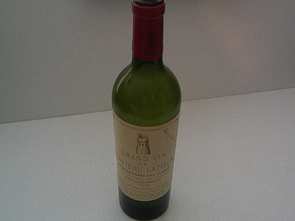 Vtg 1949 Grand Vin De Chateau Latour Empty WINE BOTTLE France