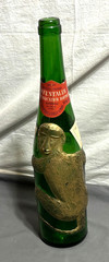 Vintage 1973 AFFENTALER BADEN WINE Germany green bottle GOLD MONKEY Embossed