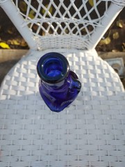 Mosseland Cobalt Blue Figural Glass Cat Shaped Wine Bottle 13&Prime;