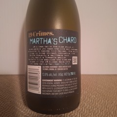 Empty 19 Crimes Martha&rsquo;s Chard 2021 Wine Bottle With Cork