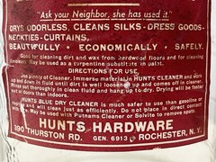 🟡 Antique Pre 1940&rsquo;s Hunts Hardware 390 Thurston Rochester NY Blue Dry Cleaner