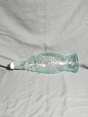 EMPTY Opici White Table Wine Marche Bianco 13&Prime; Green Glass Fish Bottle w cover