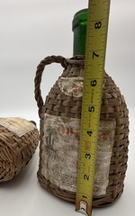 2 Vintage Wicker Case Wine Bottles 1966 – Quinta Lisbon Wine – Portugal (empty)