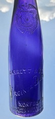 Antique Garrett&rsquo;s Virginia Dare Norfolk VA Irradiated Purple Wine Bottle 12.75&Prime;