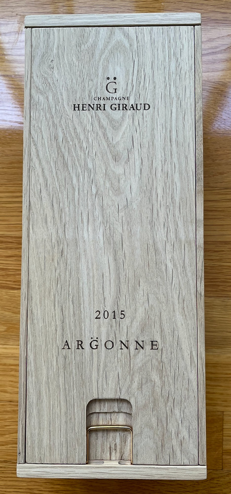 2015 Henri Giraud Argonne Aÿ Grand Cru – Original Wood Case (EMPTY – NO ALCOHOL)