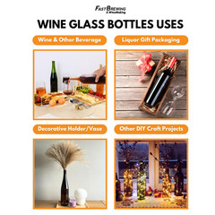 – 750Ml Clear Bordeaux Wine Bottles (Pack of 48) | W5 Clear/Flint Flat-Bottomed
