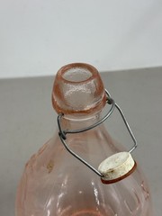 Vintage Jus De Fruits Pink Glass Bottle Casdis Milano