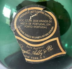 Vintage Mateus Green Glass 8.25&Prime; Bottle Portugal Rose Wine DREYFUS ASHBY & CO.