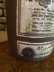 vintage chateau Bordeaux large terracotta bottle decoration