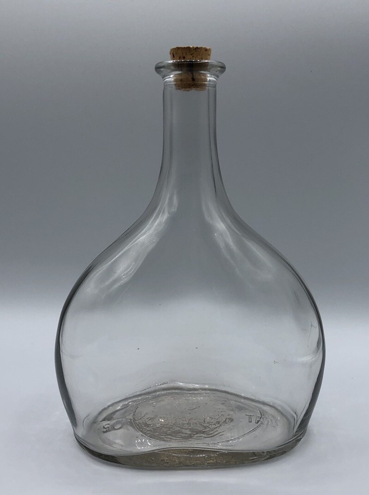 Vintage Handblown Oregon Glass Kidney Form Bottle Liquor 8.5” x 6” x 3”