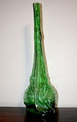 VTG MCM 22.5” Italian Chianti Wine Bottle Decanter Snail Bottle By Cevin Brand