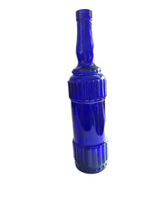 *Vintage Cobalt Blue Wine Glass Decorative Bottle 12.5&Prime;