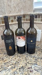 Cabernet Sauvignon Napa Valley EMPTY Glass Wine Bottle Green 750ml 3 Pieces Set