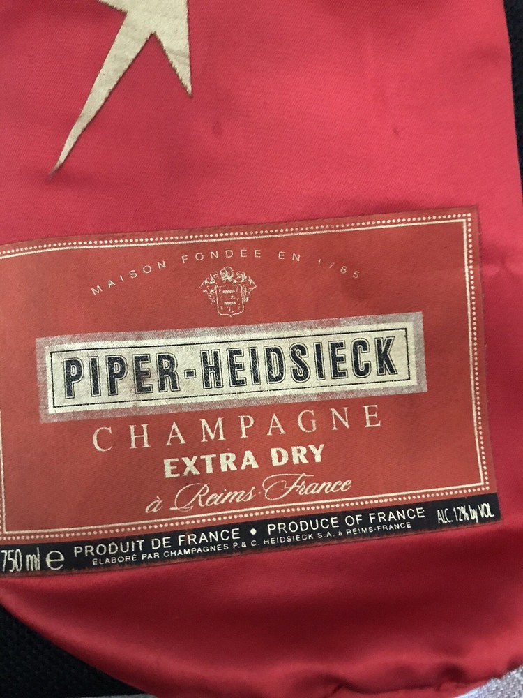 Rare Vintage Piper-Heidsieck Champagne Cooler Bag Red-Gold