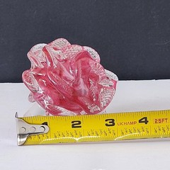 Vintage Pink Rose Wine Stopper – Hand Blown Glass Verrerie d&rsquo;art Belle Époque