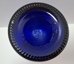 Vintage Cobalt Blue Glass Wine Bottle w/Punt in Bottom 28 Ounces