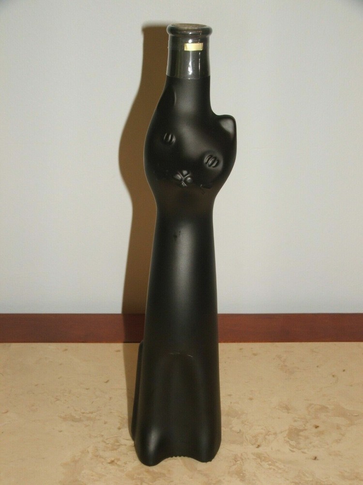 Empty Black Cat Wine Bottl Riesling 500ml Bottle 13&Prime; Halloween CANDLE HOLDER