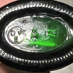 Green fish glass bottle 8in coastal nautical décor beach bar display piece TR8