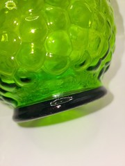 Gallo Half Gallon Flavor -Guard Green Glass Bottle Embossed Grapes & Vines VTG