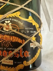 Vintage Lagosta Rosé Wine Bottle Pair Portugal Raffia Covered 2 Sizes