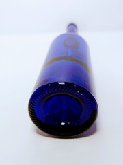 COBALT BLUE GLASS WINE BOTTLE ~ 12 3/4&Prime; TALL – 50 cl – 3 – 70 mm- A 11 -…