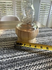 Vintage Italian Chianti Wine Bottle with Toscano Twist Neck & Wood Stopper