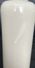 Vintage 10 3/4” Tall Off White Crock Bottle Unmarked