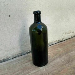 French Wine Bottles Dark Green Glass Vintage 1920s Decorative Set 1409219