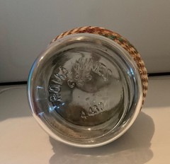 MCM Roma Wines Clear Glass Chianti Fiasco Bottle Woven Raffia&Dripless Cap
