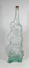 Vintage Green Glass Elephant Bottle Italy