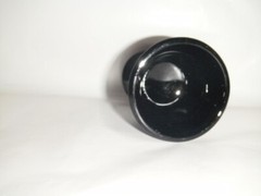 PITCH BLACK GLASS 4 1/8&Prime; RIBBED ROSE WINE GOBLET UNSIGNED VINTAGE 1940&rsquo;S- 1960&rsquo;S