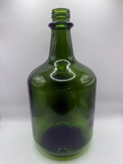 Vintage Emerald Green Glass 3 Liter Wine Jug Bottle