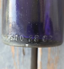 Antique Garrett&rsquo;s Virginia Dare Norfolk VA Irradiated Purple Wine Bottle 12.75&Prime;