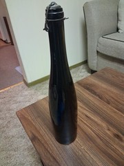 Vintage Rhine Hock Wine Bottle Dark Teal