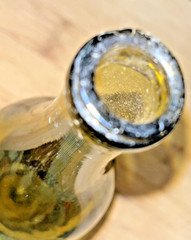 Circa 1900 Antique Hand Blown Blob Top Glass Wine/ Beer Bottle