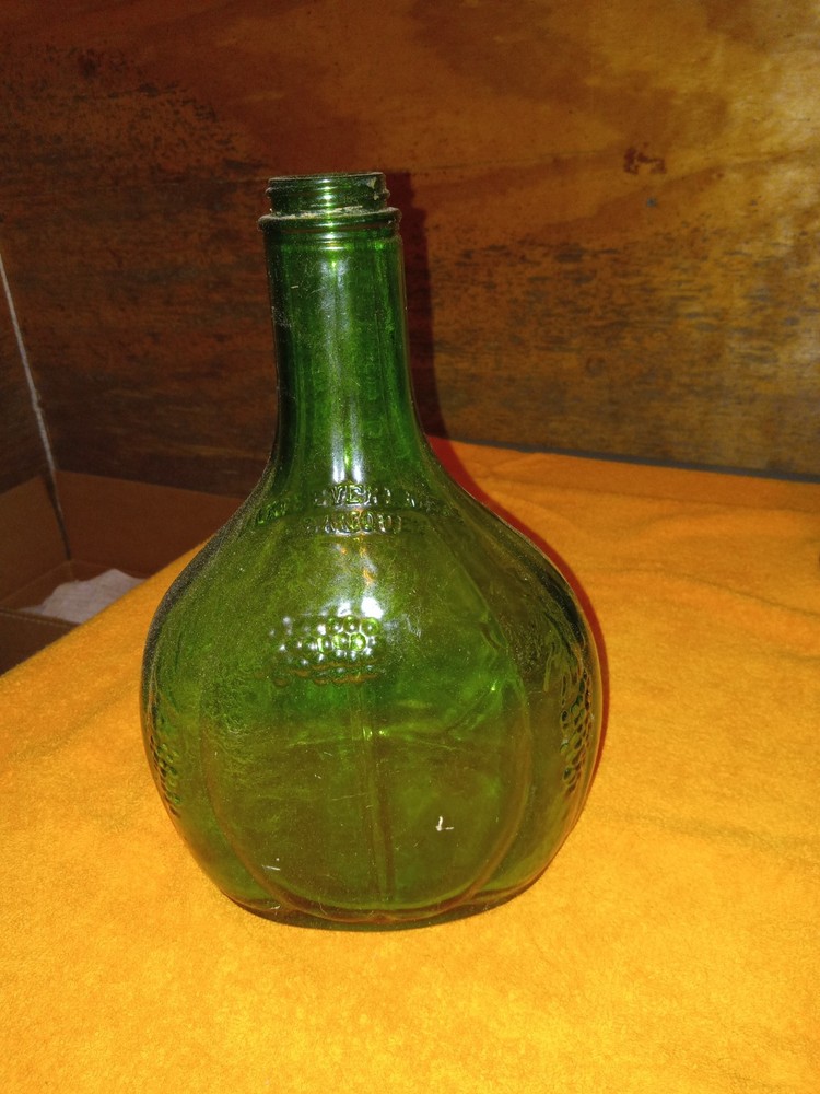 Margo green 1/2 gallon glass wine bottle
