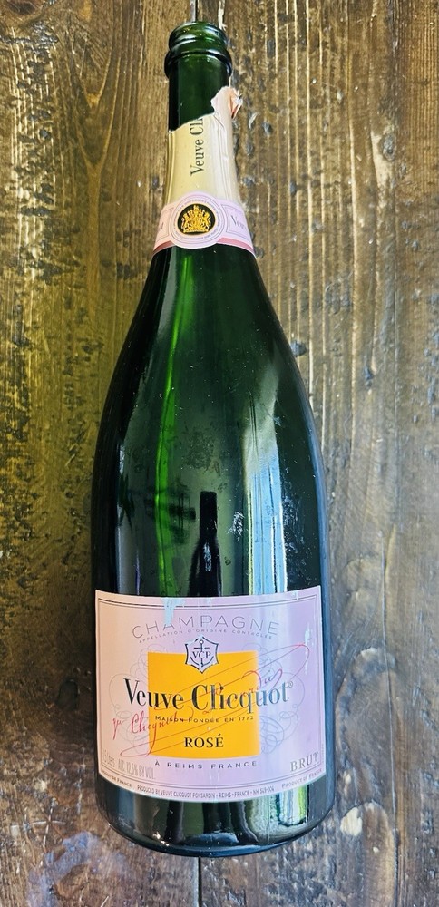 Vueve Clicquot Rose Champagne Bottle EMPTY 1.5 Liter France Collectible